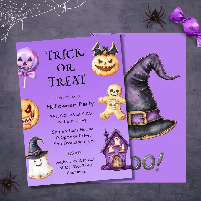 Invitation Belle fête d'Halloween pour les enfants ou de trai (Créateur téléchargé)