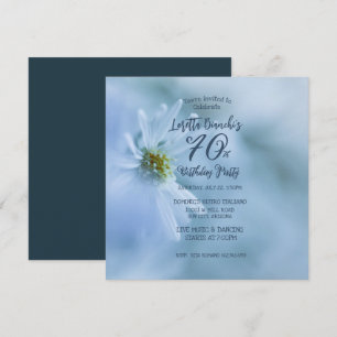 Invitation Belle Fleur Blanche 70e anniversaire Invitat