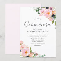 Belle Fleurs Roses Bleues Quinceanera Party