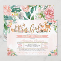 Belle forêt Bois Animaux Fille Baby shower