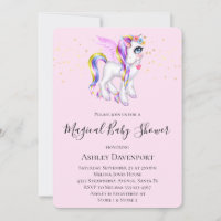 Belle Licorne avec Fête de Bébé de Crinière Arc-en