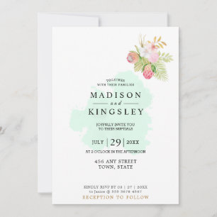 Invitation Belle Lime Green 💚 Élégant Mariage Boho