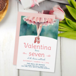 Invitation Belle Pastel Tutu Ballerina Danse Fille Anniversai