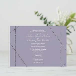 Invitation Belle Photo De Lavande Élégante Mariage