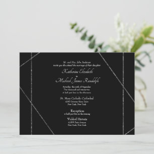 Invitation Belle Photo Mariage Élégant N/B II
