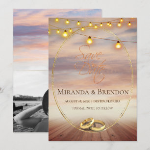 Invitation Belle plage de Floride, lumineuse et votre photo J