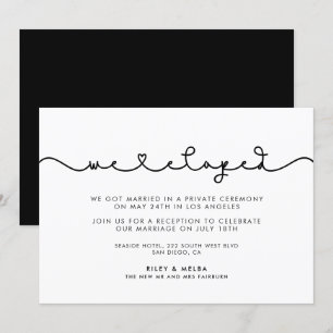 Invitation Belle police de coeur de connexion Nous avons quit