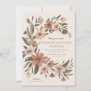 Invitation Belle pulvérisateur floral automne/automne Thanksg
