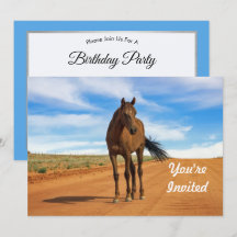 Belle route Brown Horse Photo Anniversaire