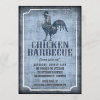Belle vieille mode Poulet Barbecue Vieille Invitat