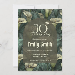 Invitation Belles callas thématiques pour un anniversaire mar