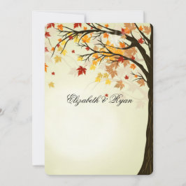 Invitation Belles couleurs d'automne, Mariage d'automne
