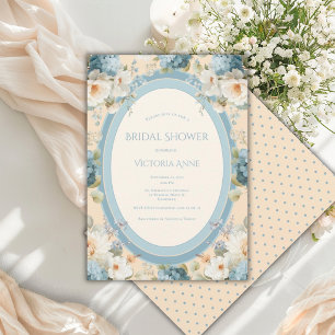 Invitation Belles Hydrangeas Bleues Fleurs de Mariage
