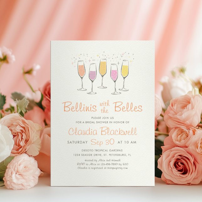 Invitation Bellinis Southern Belle Bridal Shower (Créateur téléchargé)