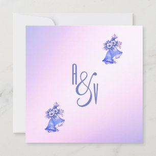 Invitation Bells Mariage violet