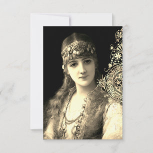 Invitation Bellydancer hafla boho gypsy mariage