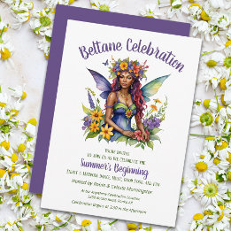 Invitation Beltane Summer Fairy Floral Sabbat Party