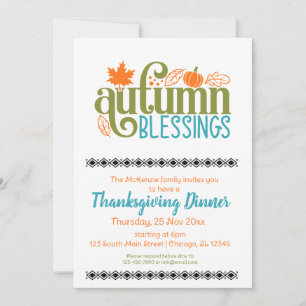 Invitation Bénédiction d'automne