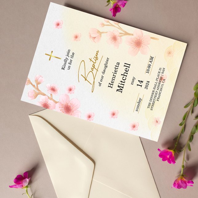 Invitation "Béni et baptisé : un jour pour se souvenir" (Créateur téléchargé)