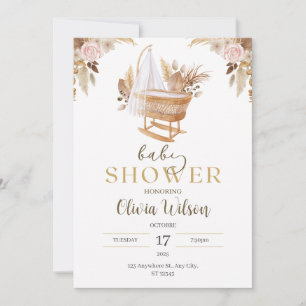 Invitation Berceau d'automne Baby shower d'hiver fille