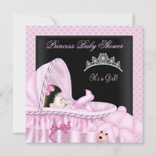 Invitation Berceau de bébé Little Princess Baby Shower Girl