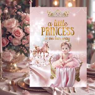 Invitation Berceau de Carrosse de Fête Prénatale de Princesse
