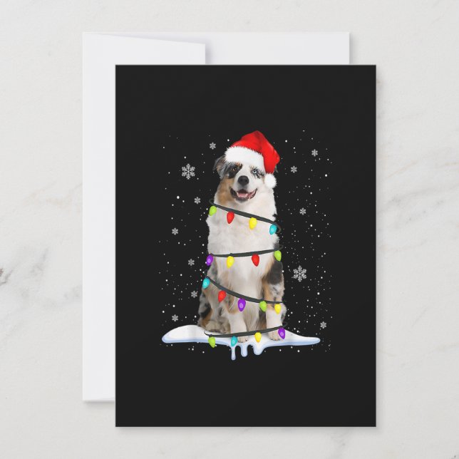 Invitation Berger australien Arbre de Noël Lumière Aussie Xm (Devant)