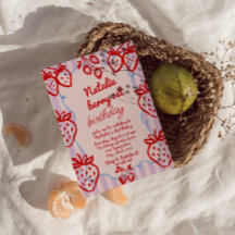 Berry 1er do-it-yourself Main Fraise Fille Anniver