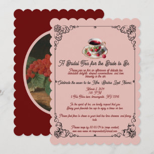 Invitation Berry Beautiful Fête des mariées Tea Time Invitati