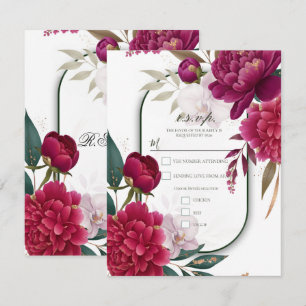 Invitation Berry Bloom Garden Floral Glam Mariage R.S.V.P.