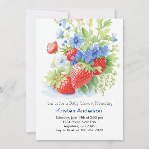 Invitation Berry Dreams Fleur sauvage Streams Baby shower gar