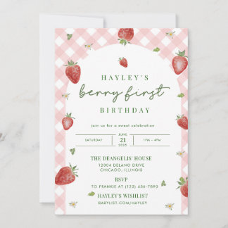 Invitation Berry First Birthday