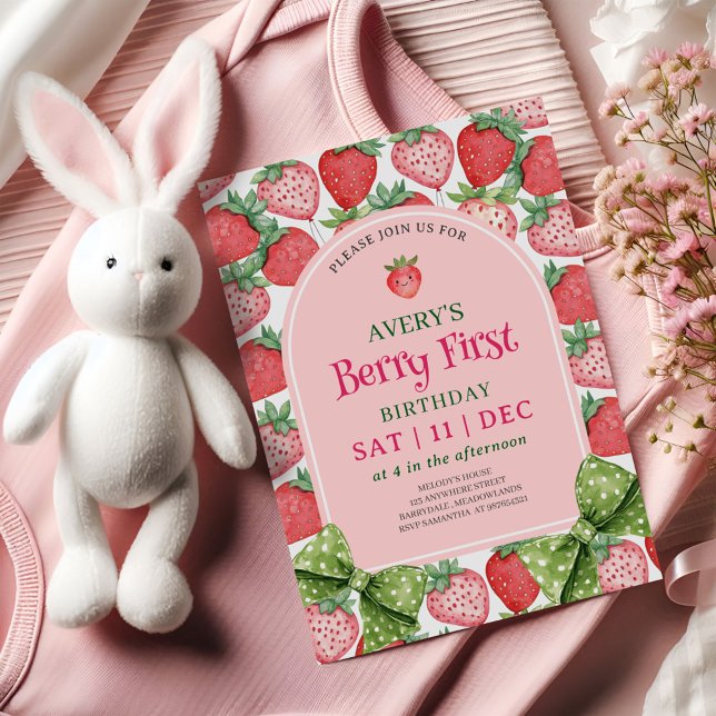 Invitation Berry First Birthday Party 1st Birthday  (Créateur téléchargé)