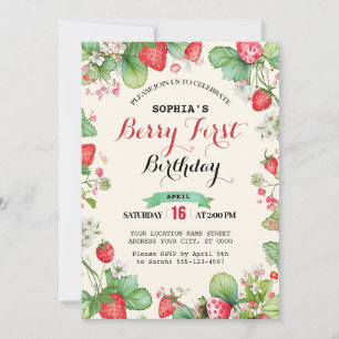 Invitation Berry Lovely Premier anniversaire