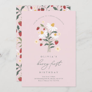 Invitation Berry Premier anniversaire fraise