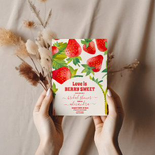 Invitation Berry Red Strawberry Fête des mariées