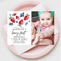 Berry Sweet 1er Anniversaire fraise Blueberry Invi