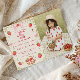 Invitation Berry Sweet 5e Anniversaire Strawberry
