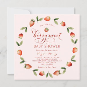 Invitation Berry Sweet Baby shower