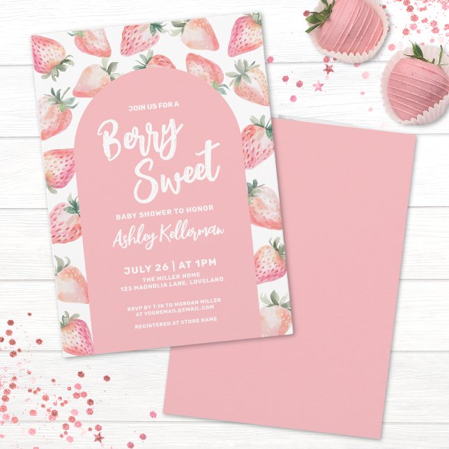 Invitation Berry Sweet Baby shower (Berry Sweet Baby Shower Invitation)