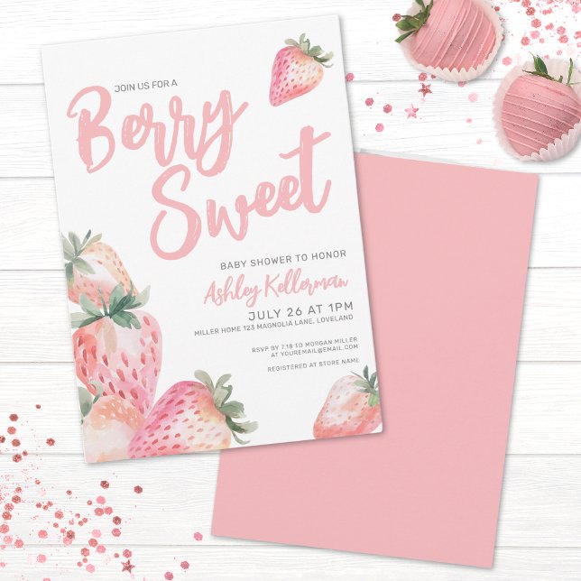 Invitation Berry Sweet Baby shower (Berry Sweet Baby Shower Invitation)