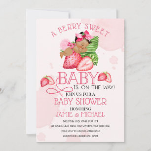 Invitation Berry Sweet Baby shower Invitation! Mon Bébé !
