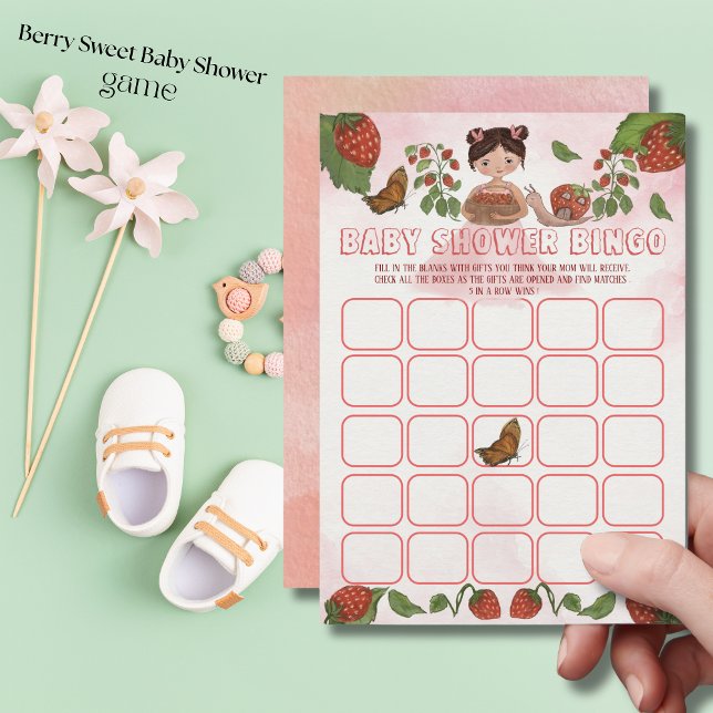 Invitation Berry Sweet Baby shower Jeu de Bingo (Berry Sweet Baby Shower Bingo Game Invitation)