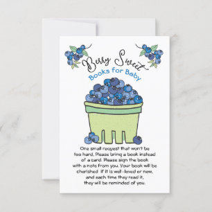 Invitation Berry Sweet Blueberry Baby showers Livres pour béb