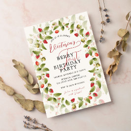 Invitation Berry Sweet Fraise fraîche Fraise Photo Anniversai