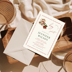 Invitation Berry Sweet Tea Party Baby shower fraise