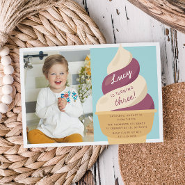 Invitation Berry Vanilla Ice Cream Anniversaire de enfant Par