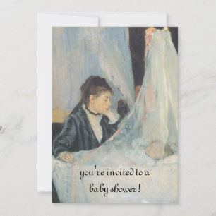 Invitation Berthe Morisot, le berceau du Baby shower élégant