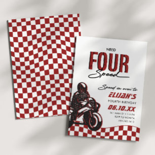 Invitation Besoin de 4 Speed Boys Quatrième Dirt Vélo Anniver