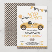 Besoin de quatre vitesses voiture de course jaune